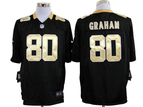 Black Authentic Game nfl jerseys New Orleans Saints 80 Graham